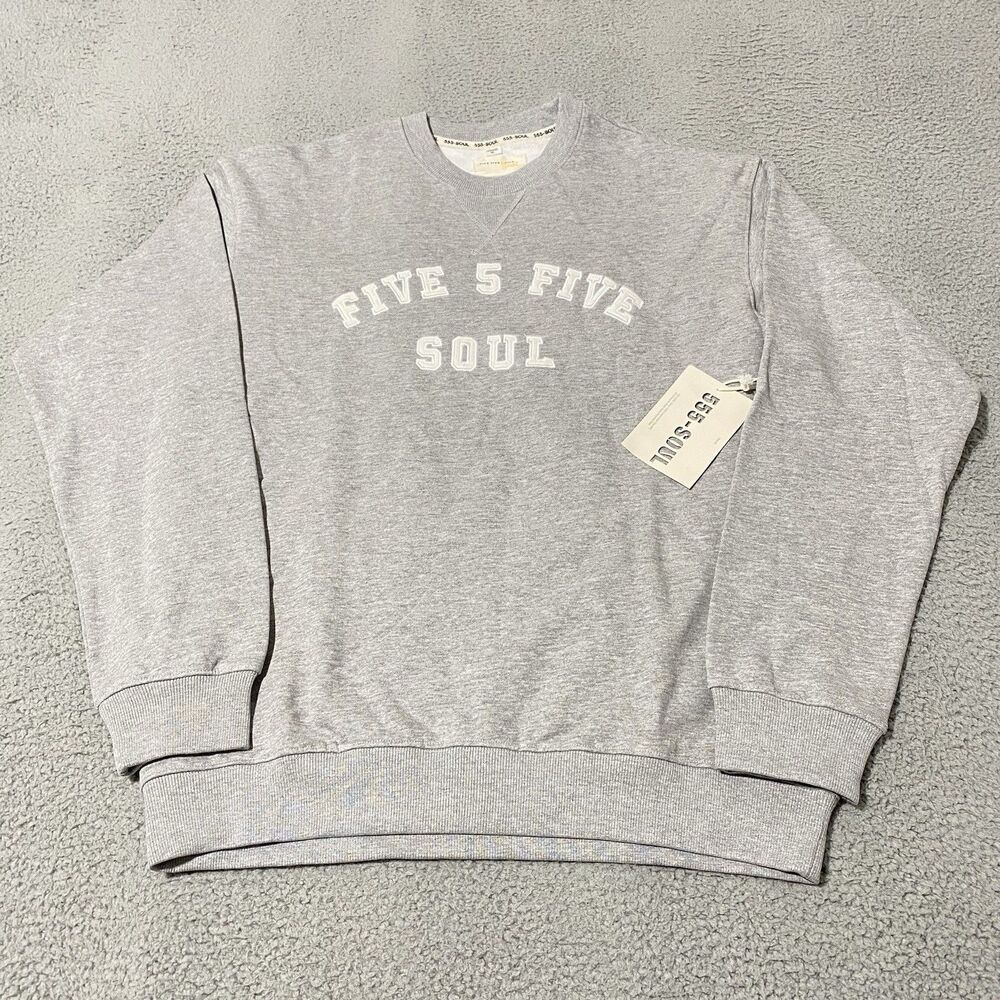 Triple Five 555 Soul Essex Sweatshirt Mens XL Gray Crewneck Pullover Streetwear